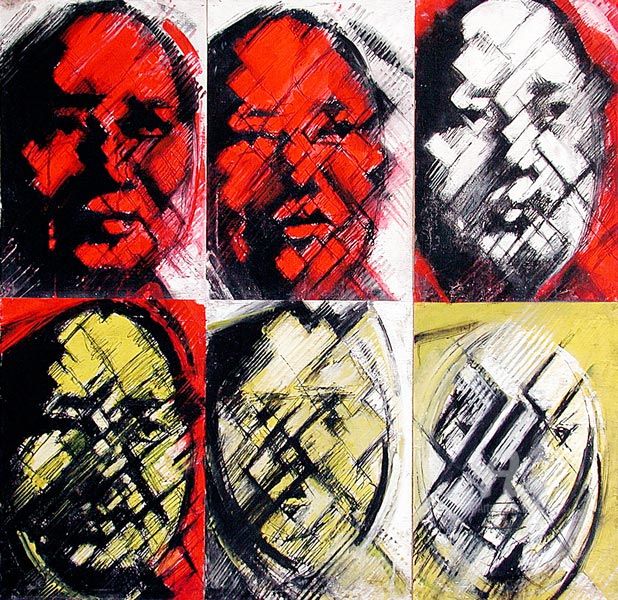 MAO-ZEDONG (DEFIGURAZIONEMETAMORFOSI), TECNICA MISTA, 85X90