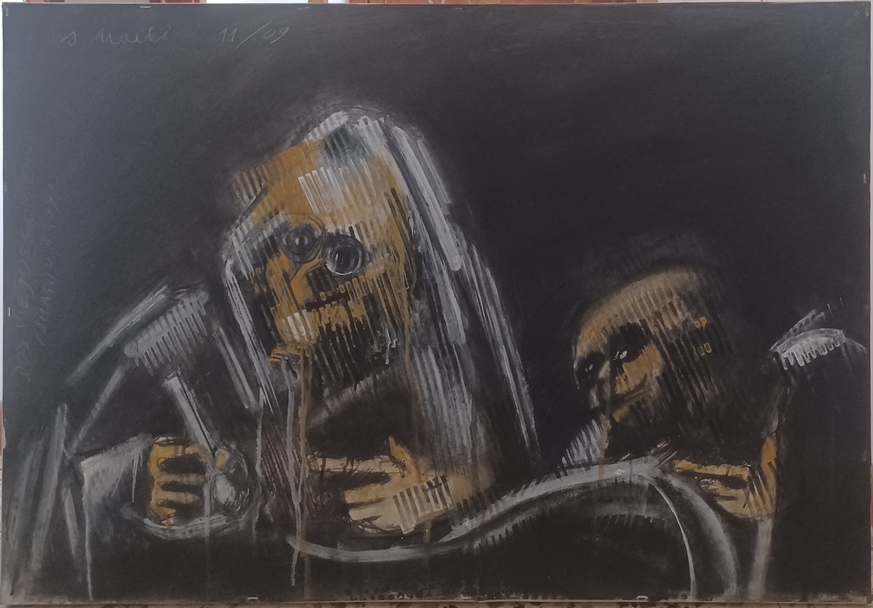 LOS DOS VIEJOS COMIENDO (DEFIGURAZIONE 2) OMAGGIO A GOYA